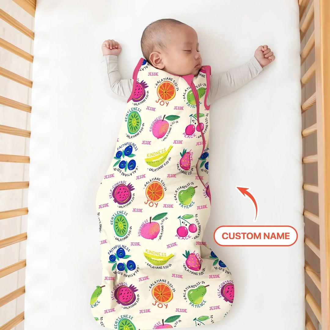 Fruit Of The Spirit Custom Name Sleep Bag , Fruit Of The Spirit Custom Name Sleep Bag - XS / 0.5 TOG