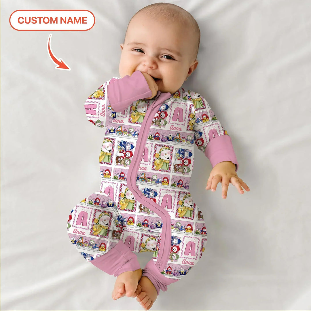Frosty Friends Custom Name Bamboo Convertible Zippy