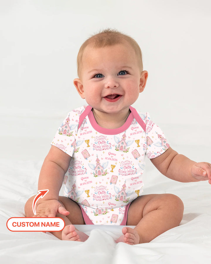 Gerippte Babykleidung mit individuellem Foto - Weich &amp; Skizzenhaft