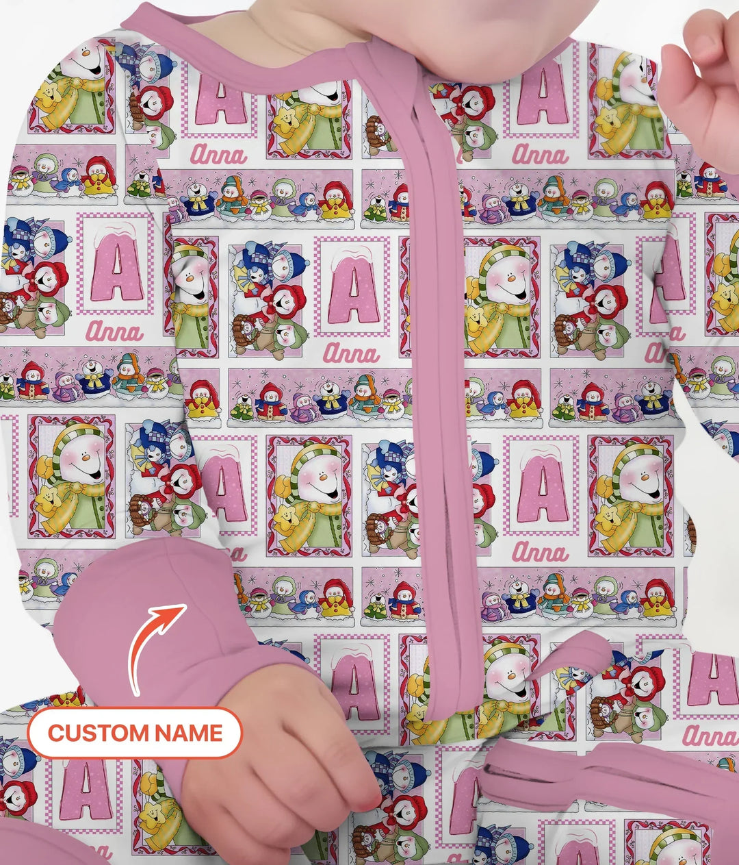Frosty Friends Custom Name Bamboo Convertible Zippy