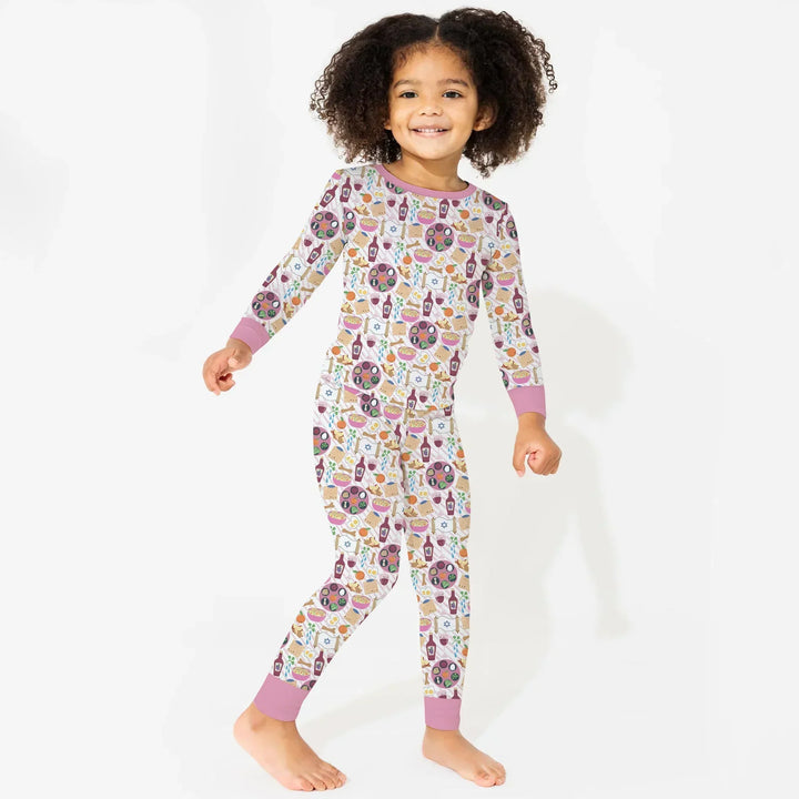 Passover Meal Bamboo Two Piece Long Sleeve Pajama Set