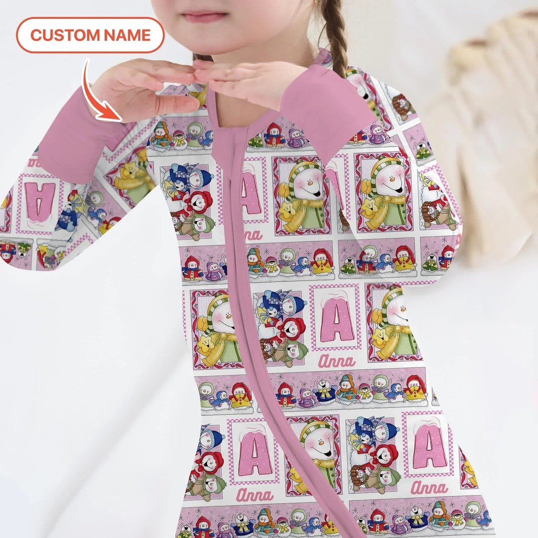 Frosty Friends Custom Name Bamboo Convertible Zippy