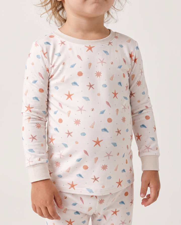 Seaside Treasure Toss Bamboo Two Piece Long Sleeve Pajama Set