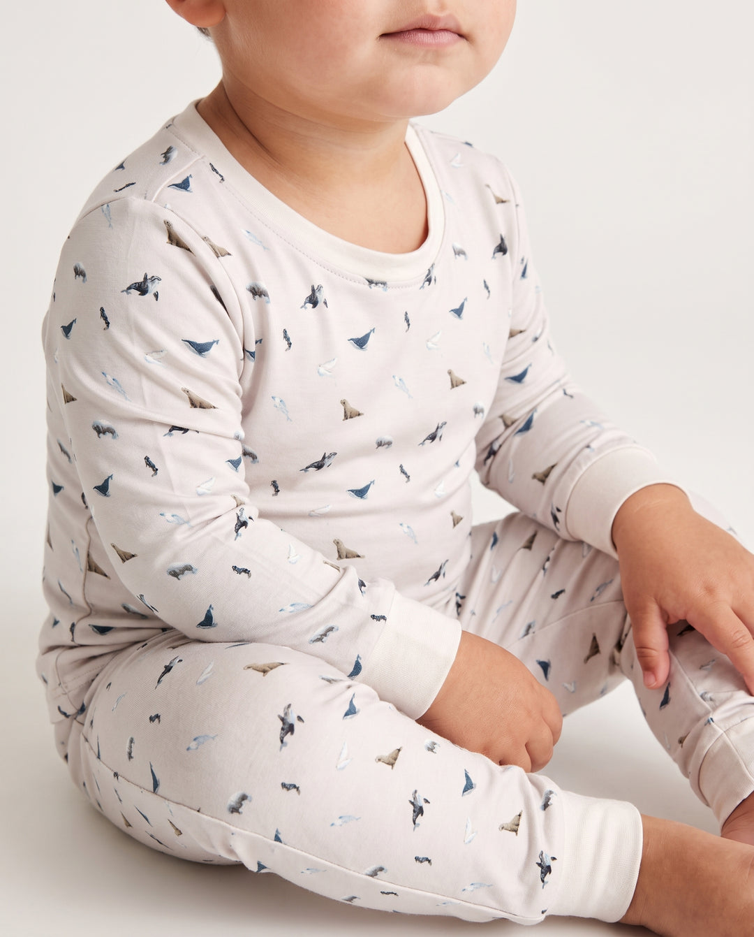 Arctic Ocean Friends Bamboo Two Piece Long Sleeve Pajama Set