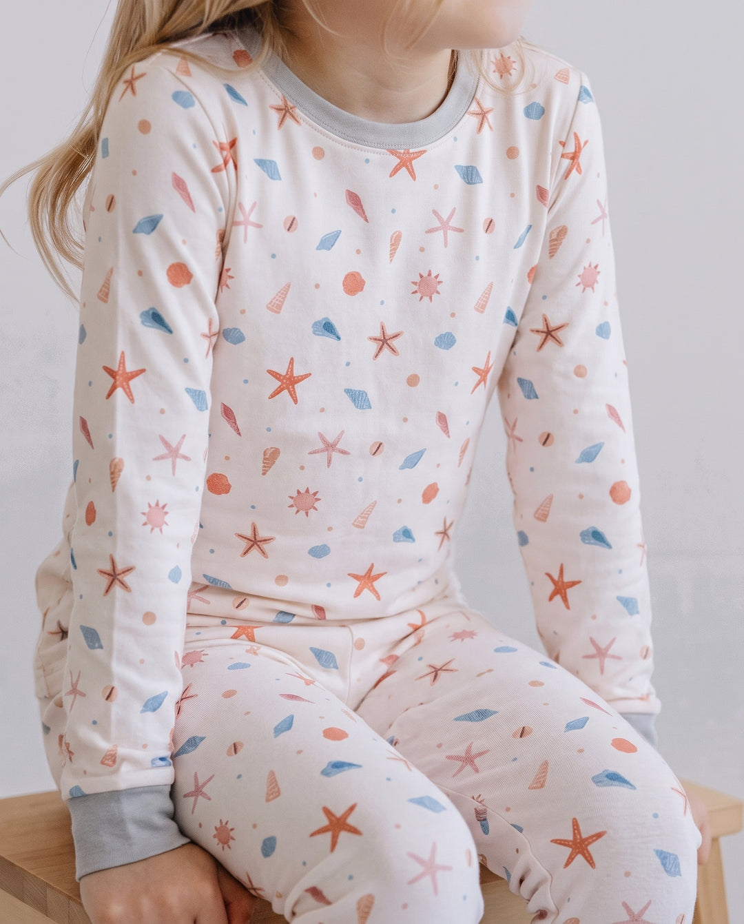 Seaside Treasure Toss Bamboo Two Piece Long Sleeve Pajama Set