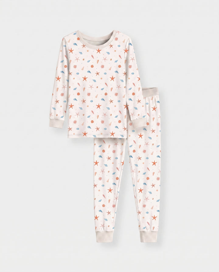 Seaside Treasure Toss Bamboo Two Piece Long Sleeve Pajama Set