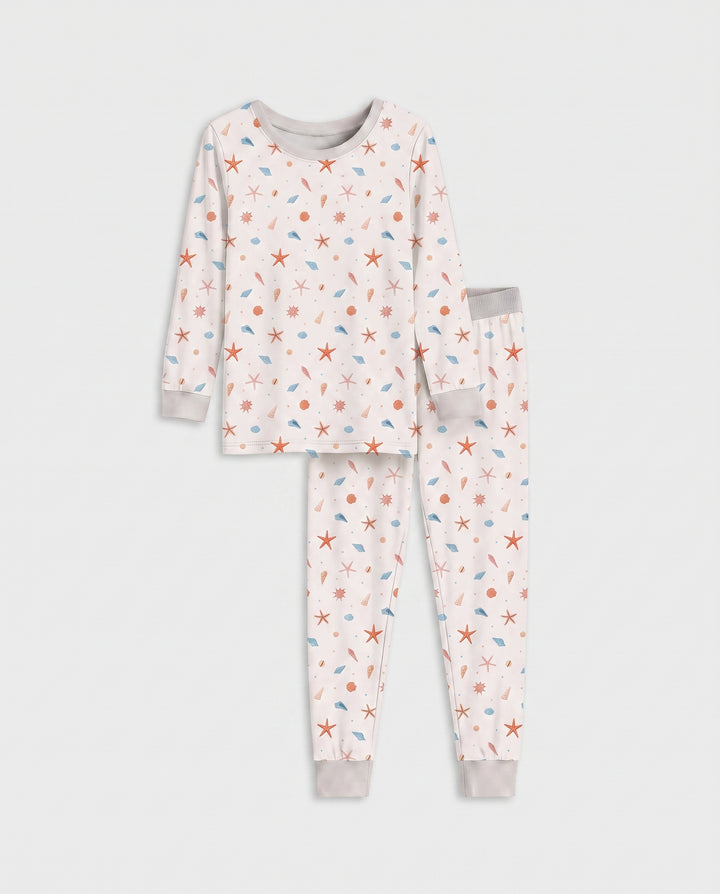 Seaside Treasure Toss Bamboo Two Piece Long Sleeve Pajama Set
