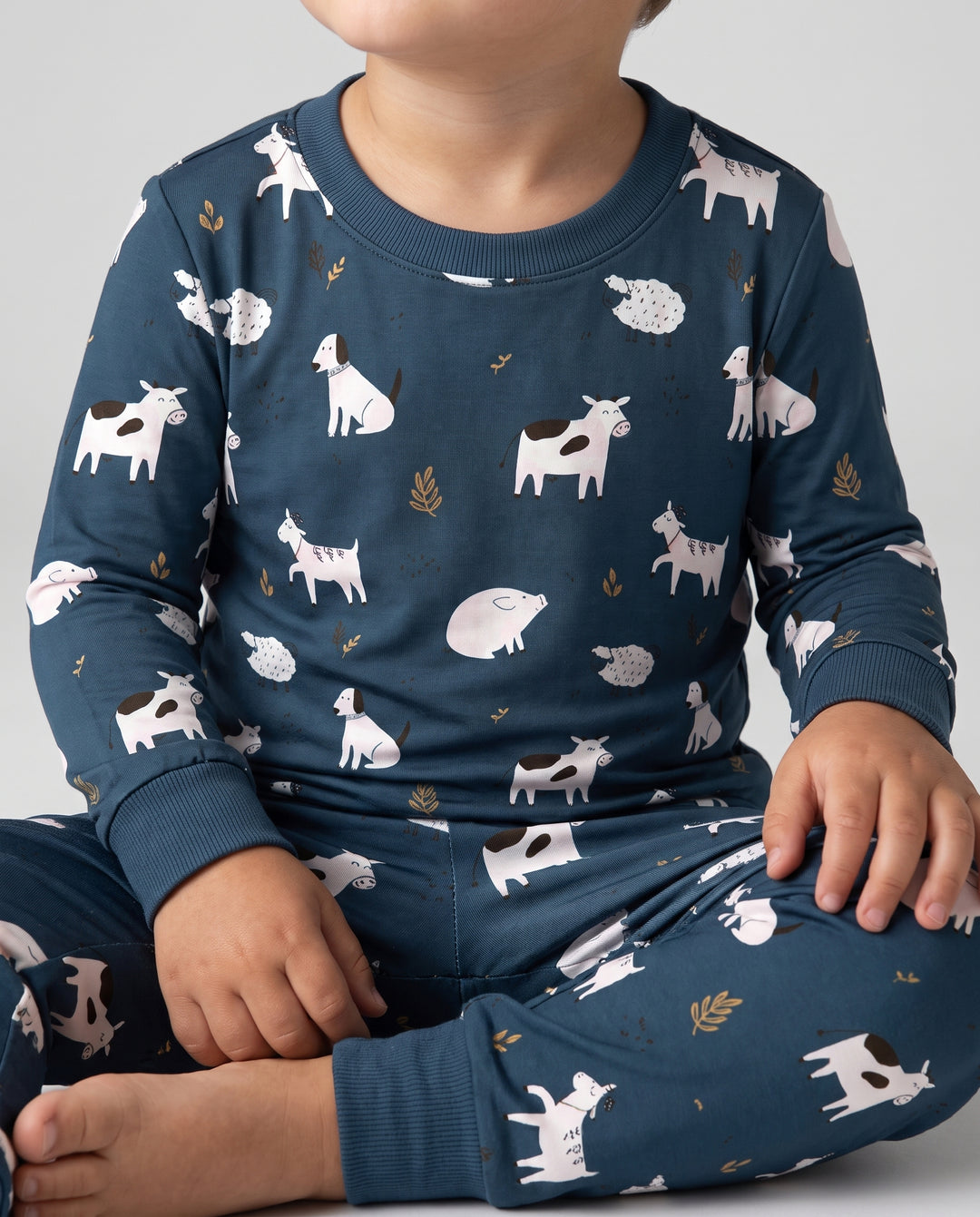 Tiny Farm Friends Bamboo Two Piece Long Sleeve Pajama Set