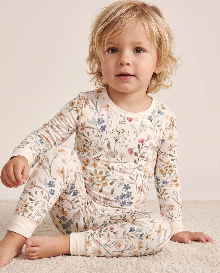 Wildflower Meadow Bliss Bamboo Two Piece Long Sleeve Pajama Set