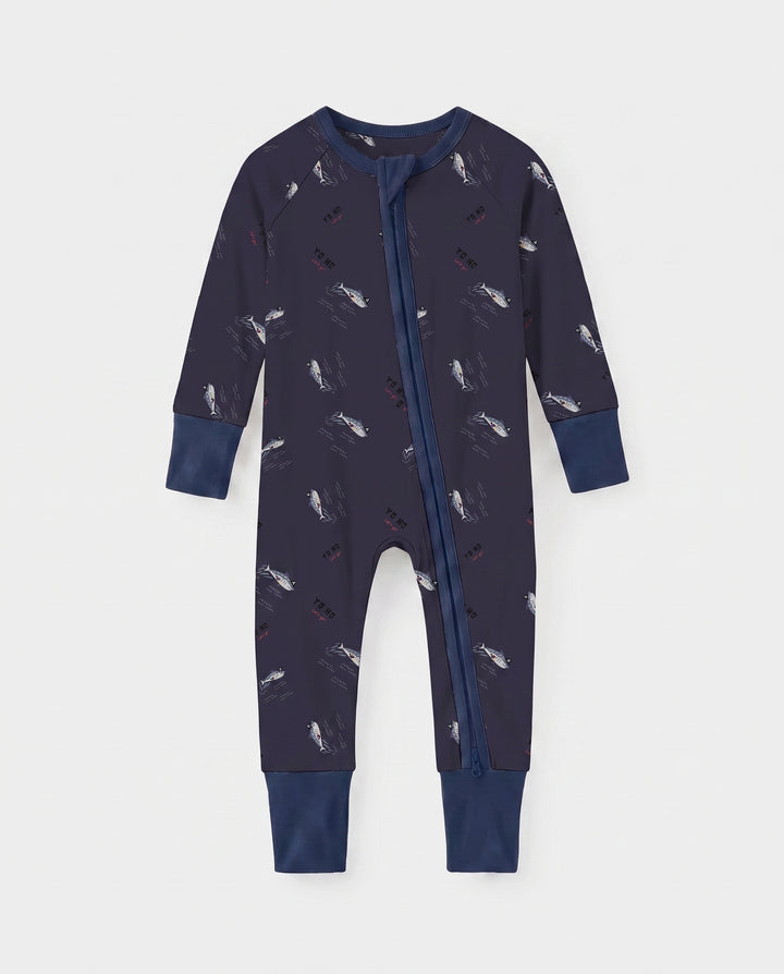 Yo Ho Squid Patrol Bamboo Convertible Zipper Romper