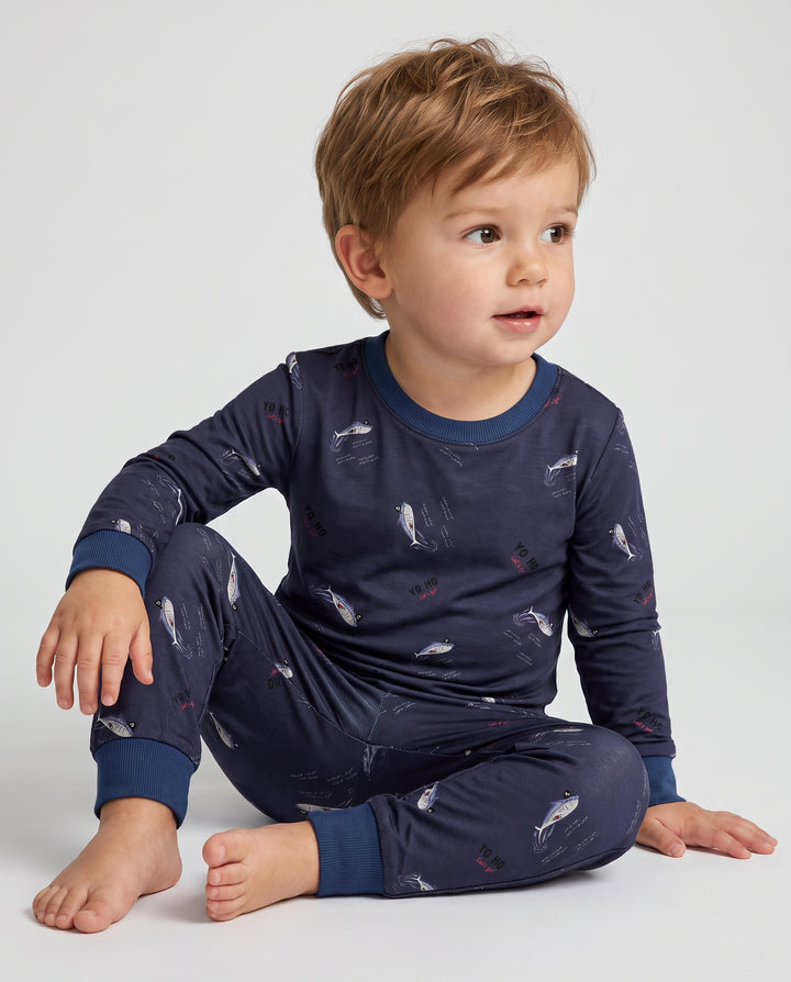 Yo Ho Squid Patrol Bamboo Two Piece Long Sleeve Pajama Set