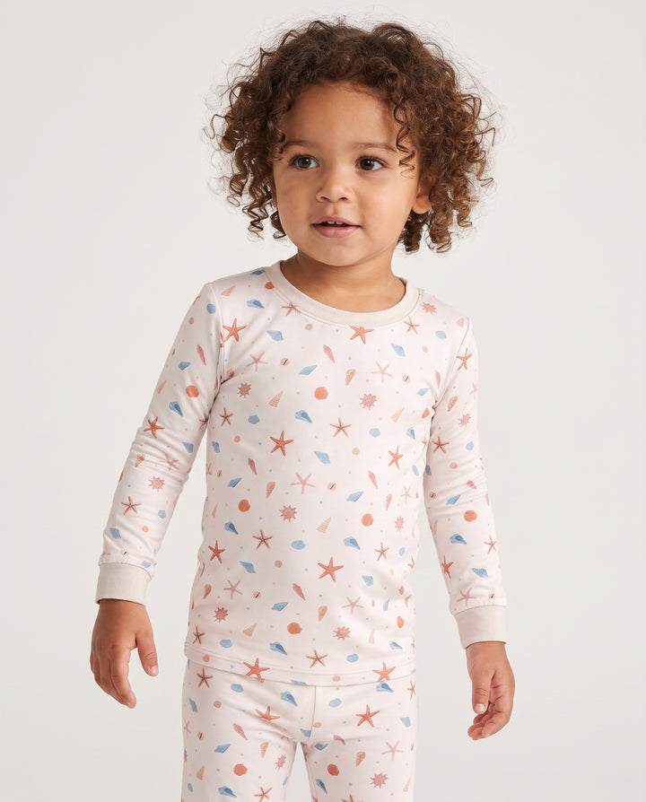 Seaside Treasure Toss Bamboo Two Piece Long Sleeve Pajama Set