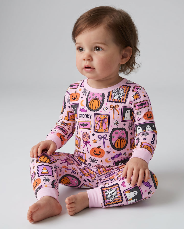 Spooky Cute Halloween Gallery Bamboo Two Piece Long Sleeve Pajama Set