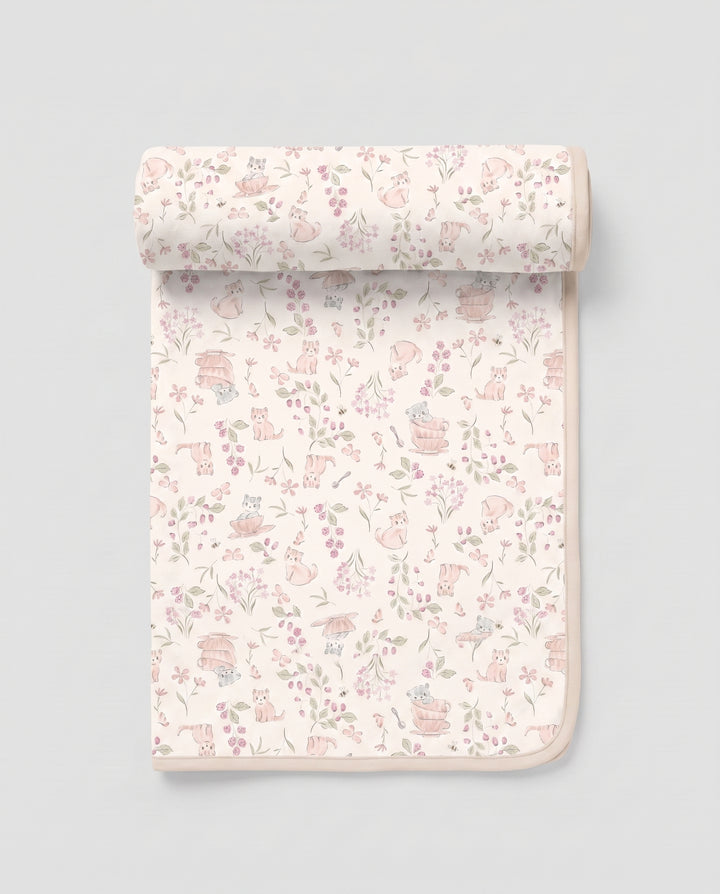 Berry Meadow Friends Bamboo Blanket