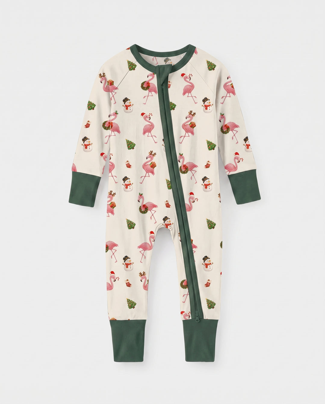 Starlight Cream Flamingo Christmas Cheer Bamboo Convertible Zippy