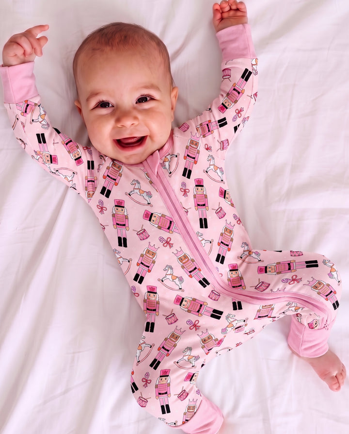 Pink Nutcracker Holiday March Bamboo Convertible Zippy