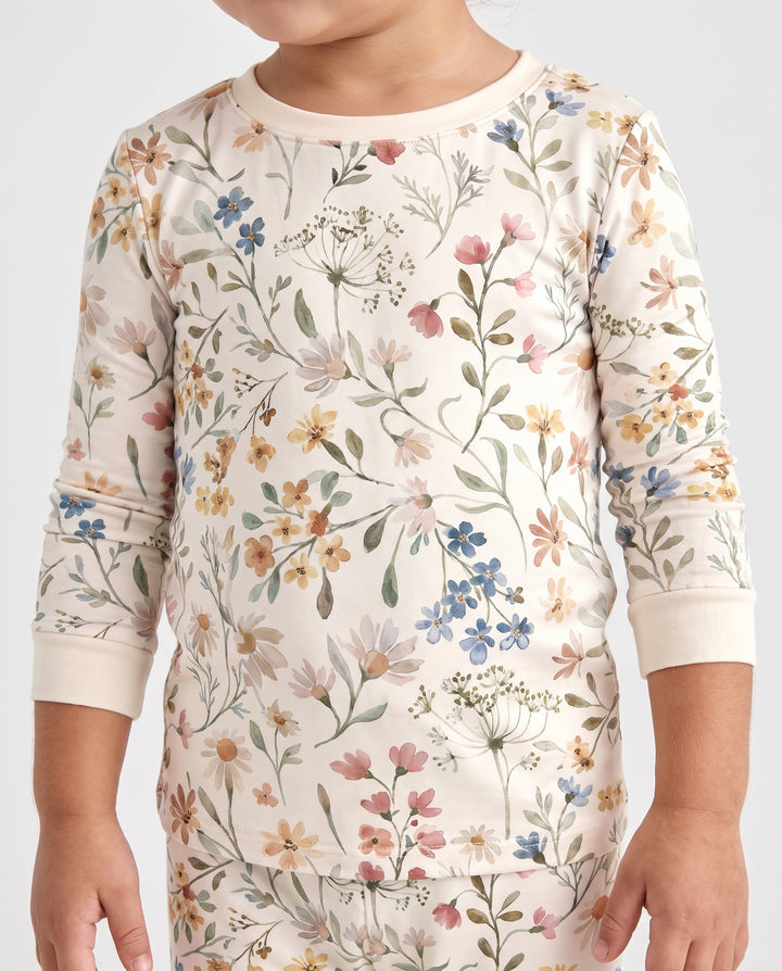 Wildflower Meadow Bliss Bamboo Two Piece Long Sleeve Pajama Set
