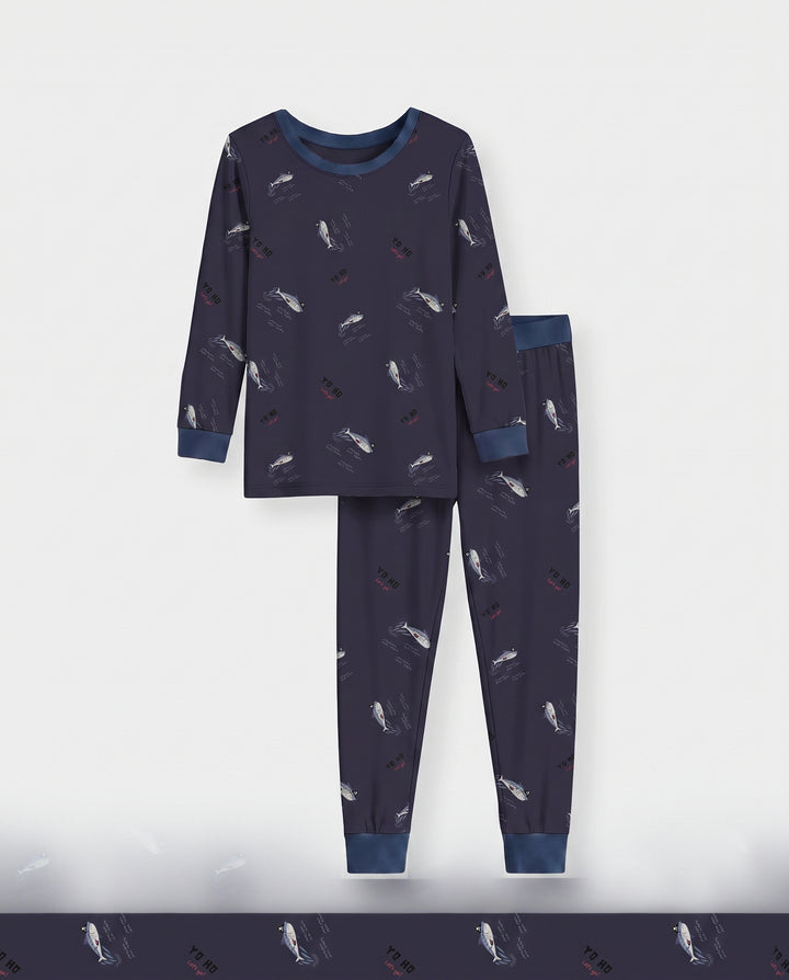 Yo Ho Squid Patrol Bamboo Two Piece Long Sleeve Pajama Set