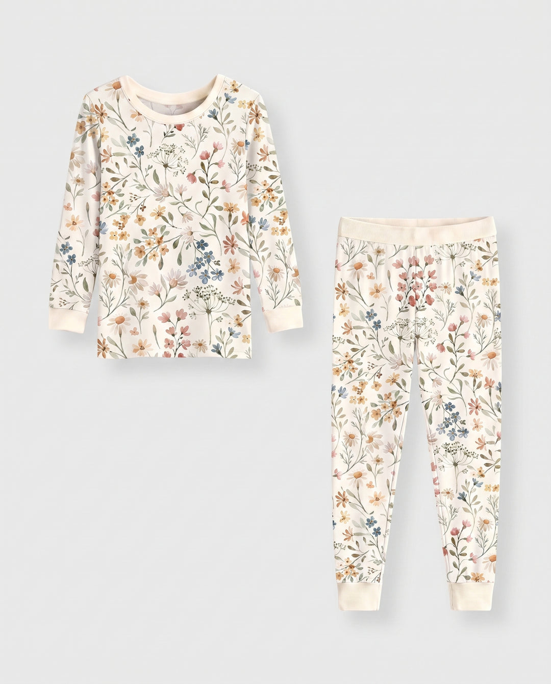 Wildflower Meadow Bliss Bamboo Two Piece Long Sleeve Pajama Set