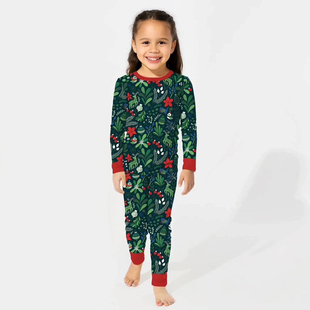 Garden of Joy Two Piece Long Sleeve Pajama Set , Garden of Joy Two Piece Long Sleeve Pajama Set - 12-18M