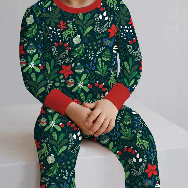 Garden of Joy Two Piece Long Sleeve Pajama Set , Garden of Joy Two Piece Long Sleeve Pajama Set - 12-18M