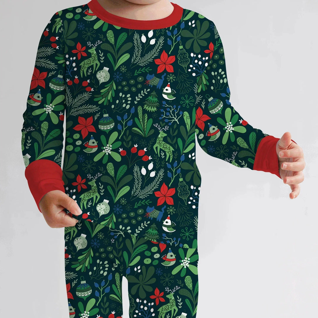Garden of Joy Two Piece Long Sleeve Pajama Set , Garden of Joy Two Piece Long Sleeve Pajama Set - 12-18M