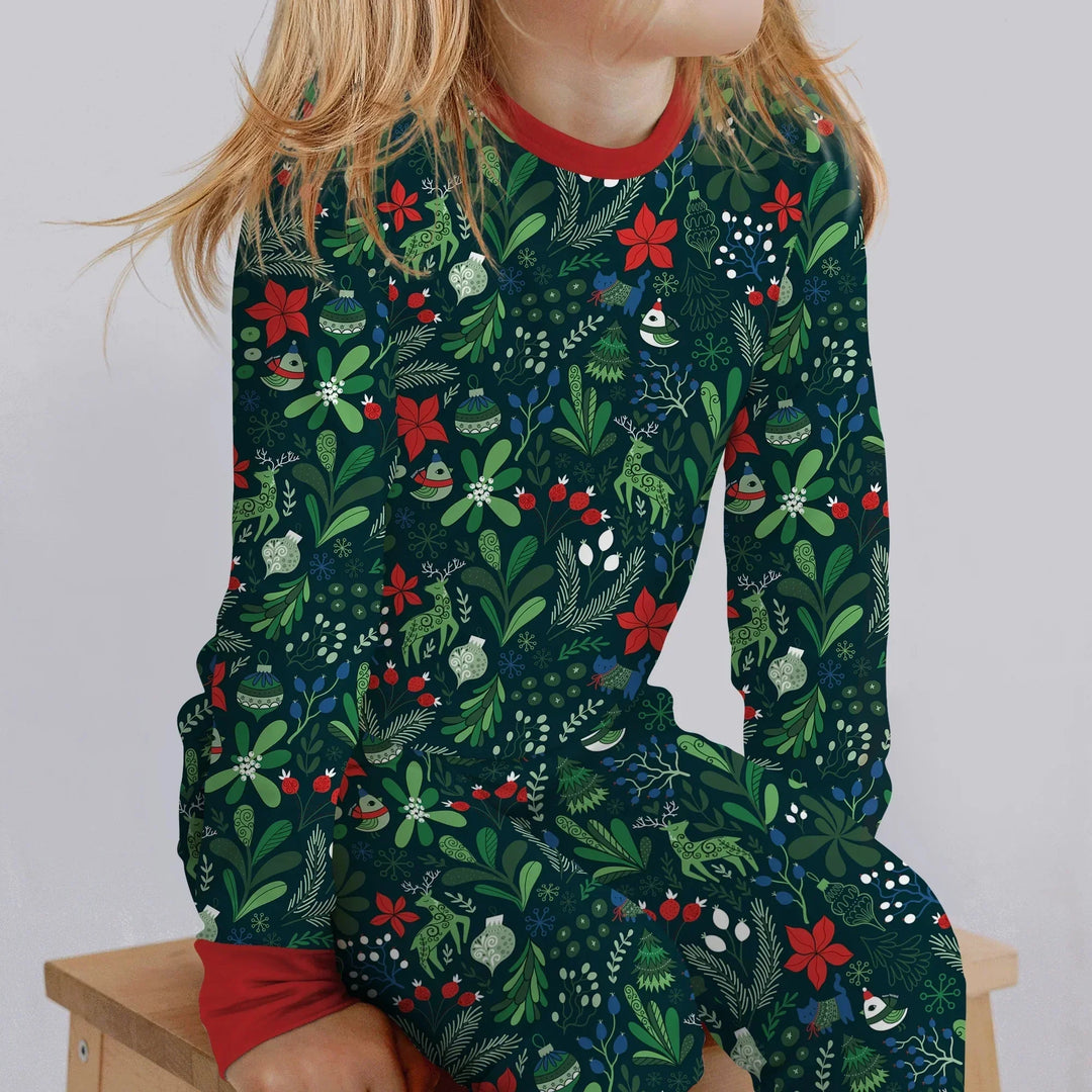 Garden of Joy Two Piece Long Sleeve Pajama Set , Garden of Joy Two Piece Long Sleeve Pajama Set - 12-18M