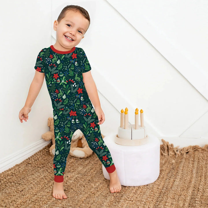 Garden of Joy Two Piece Short Sleeve Pajama Set , Garden of Joy Two Piece Short Sleeve Pajama Set - 12-18M
