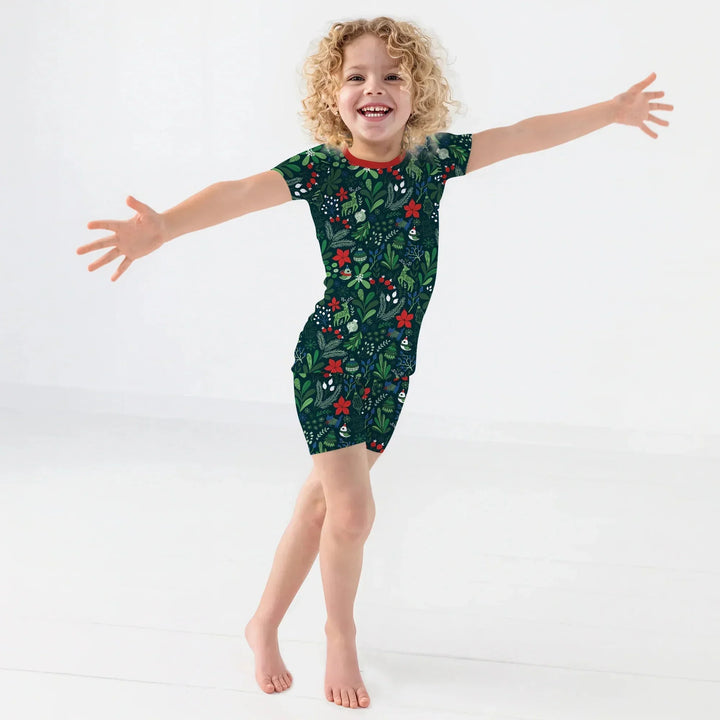Garden of Joy Two Piece Short Sleeve Shorts Pajama Set , Garden of Joy Two Piece Short Sleeve Shorts Pajama Set - 12-18M