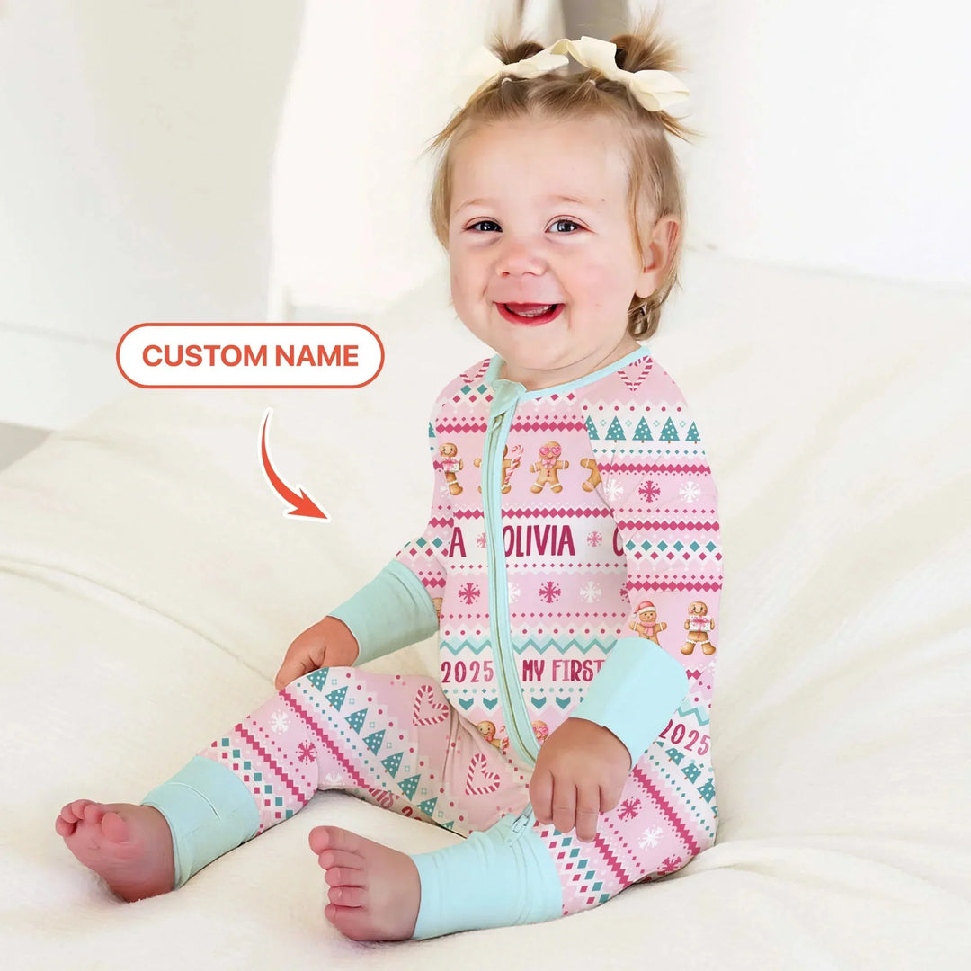Gingerbread the Pink Custom Name Convertible Zippy , Gingerbread the Pink Custom Name Convertible Zippy - 0-3M