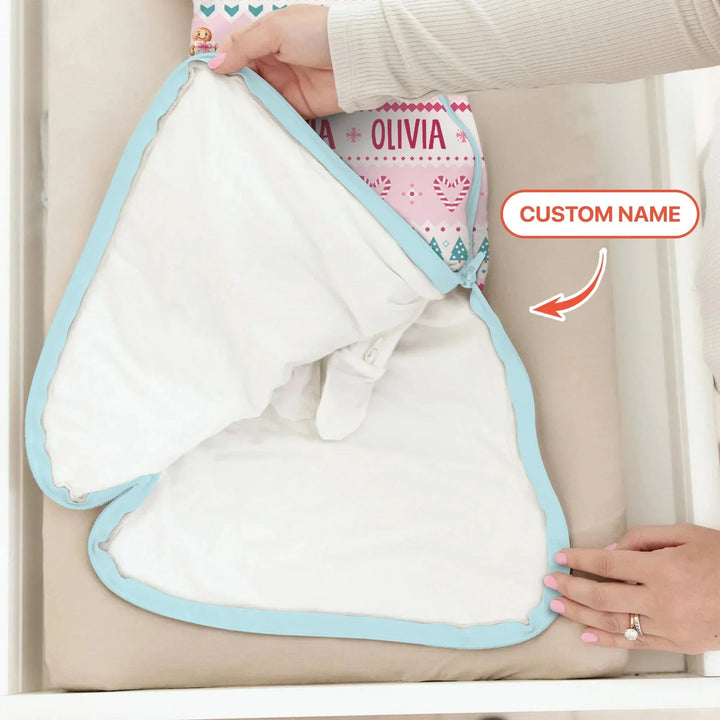 Gingerbread the Pink Custom Name Sleep Bag , Gingerbread the Pink Custom Name Sleep Bag - XS / 0.5 TOG