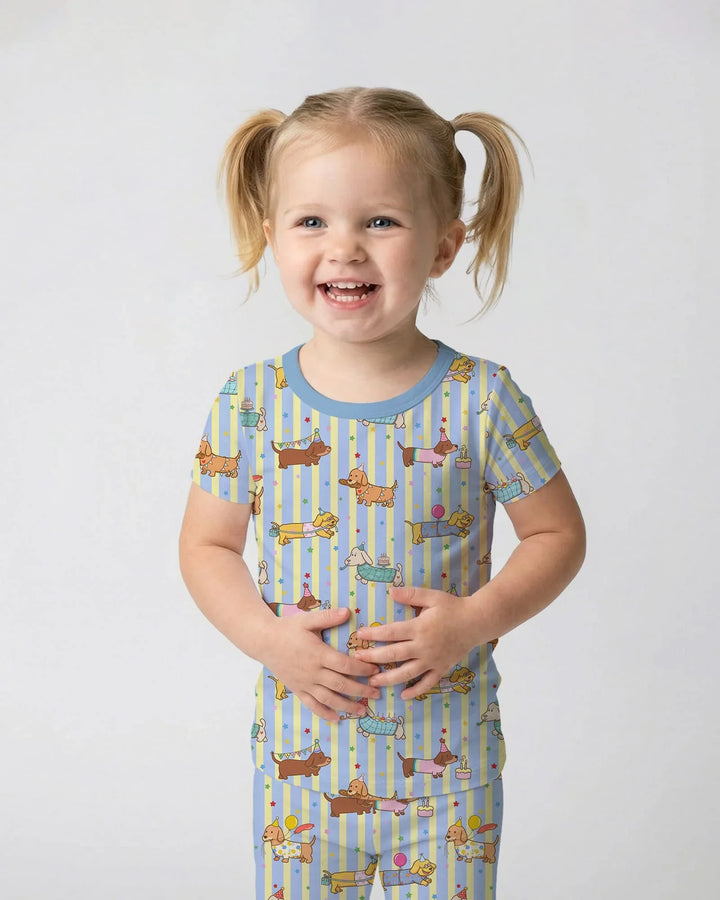 Zweiteiliges, kurzärmliges Pyjama-Set mit Marienkäfern