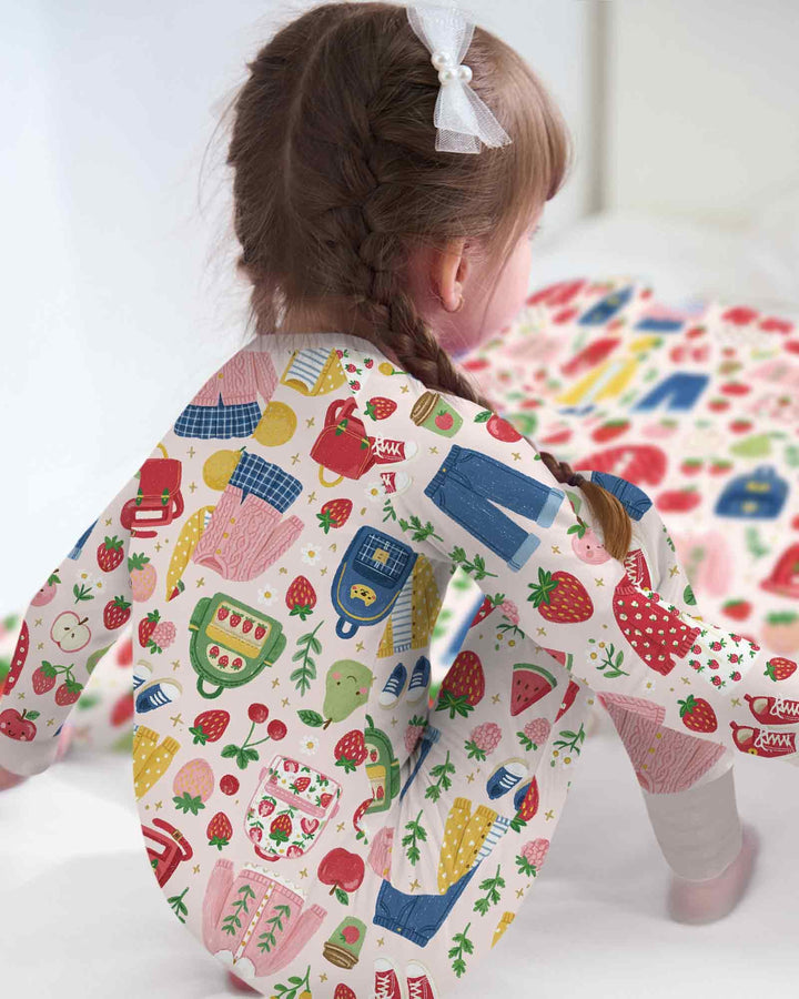 Strawberry School Style Bamboo Convertible Zippy