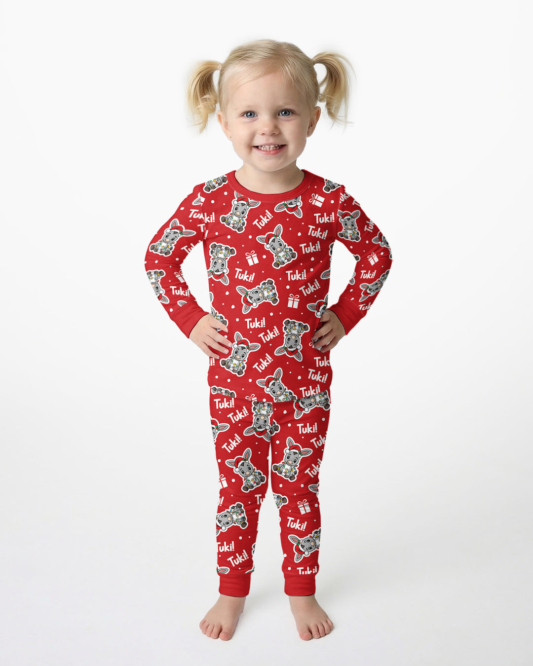 Tuki Tuki Donkey Bamboo Two Piece Long Sleeve Pajama Set