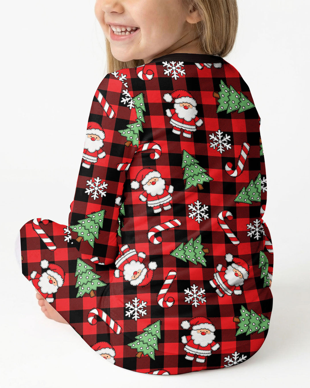 Custom Name Family Matching Christmas Crew Making Memories Together Bamboo Two Piece Long Sleeve Pajama Set