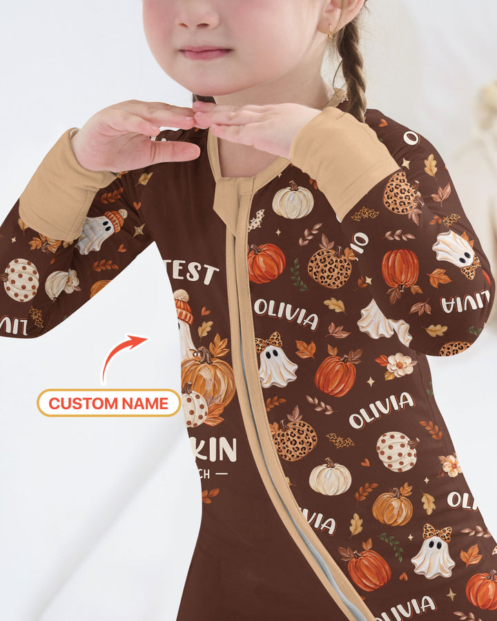 Cutest Pumpkin In The Patch Custom Name Bamboo Convertible Zippy