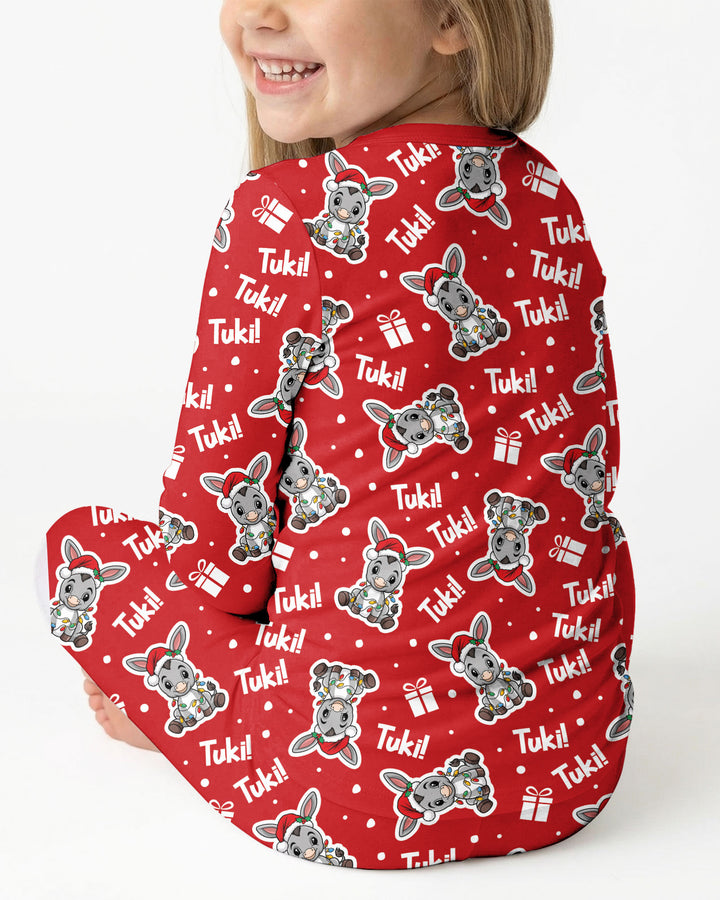 Tuki Tuki Donkey Bamboo Two Piece Long Sleeve Pajama Set