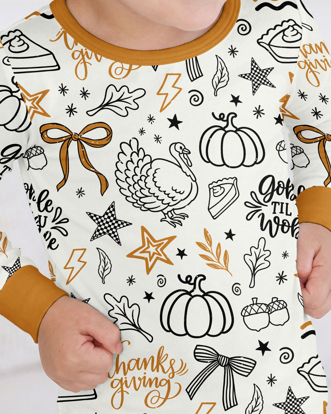 Cute Coquette Fal Bamboo Two Piece Long Sleeve Pajama Set