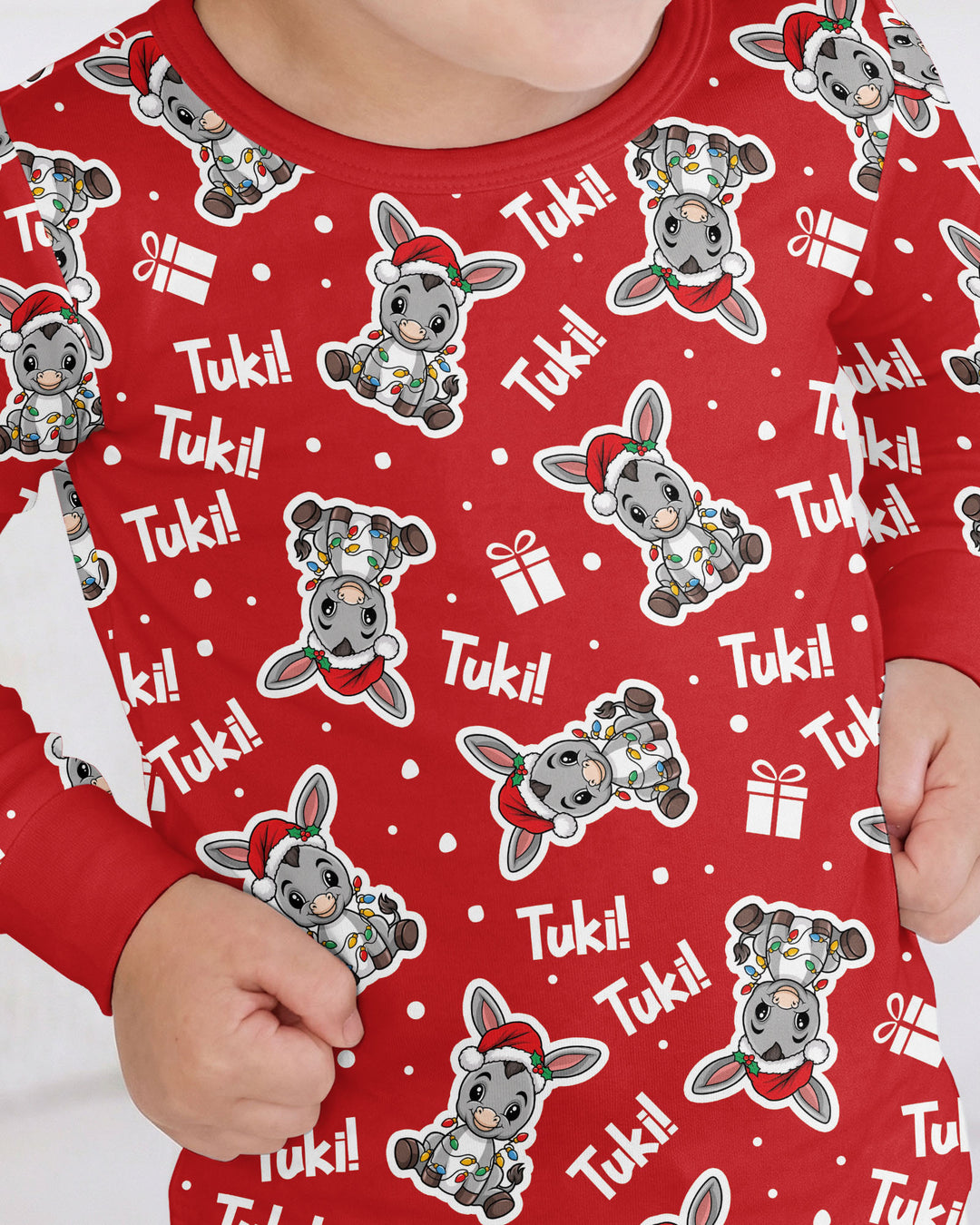 Tuki Tuki Donkey Bamboo Two Piece Long Sleeve Pajama Set