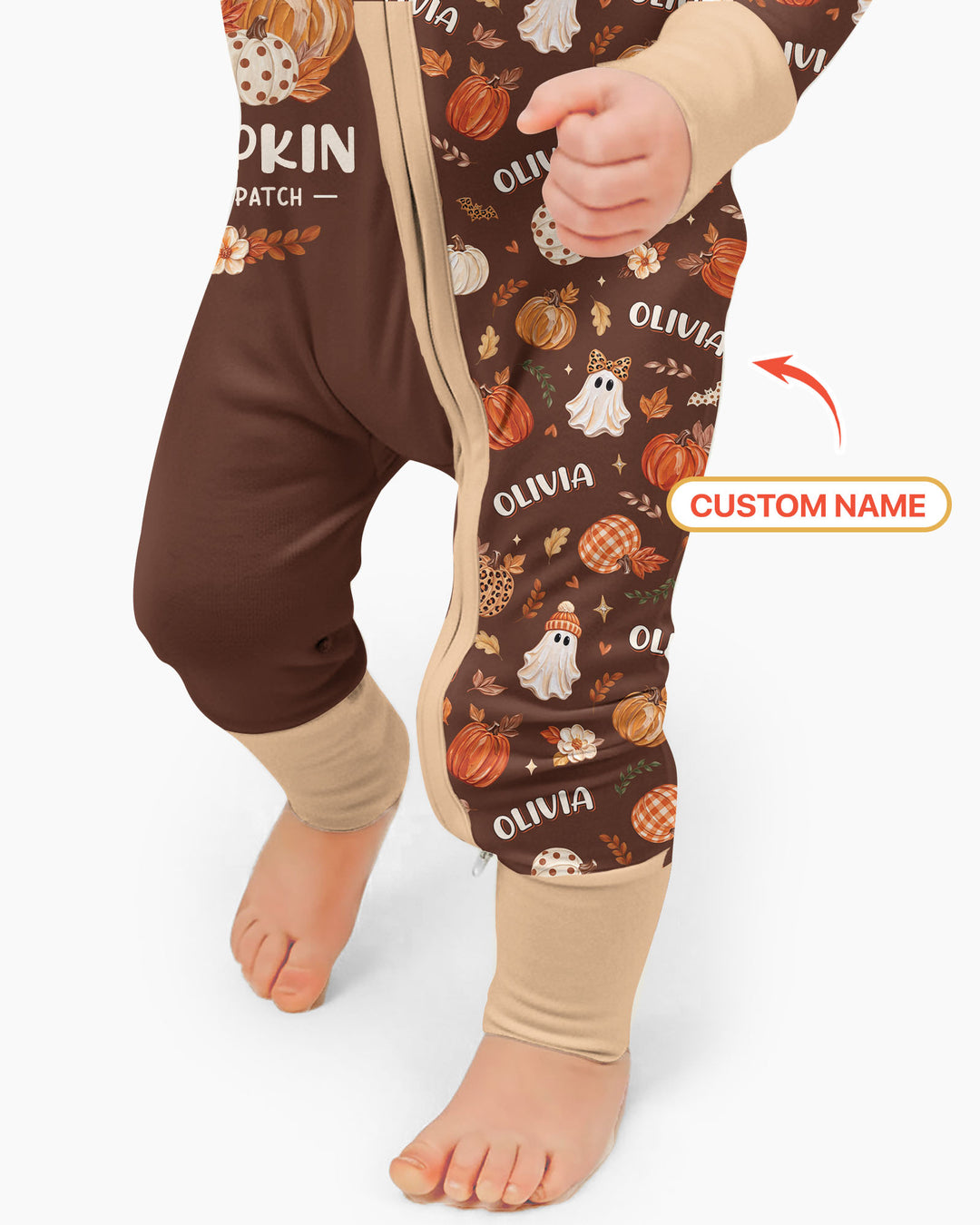 Cutest Pumpkin In The Patch Custom Name Bamboo Convertible Zippy