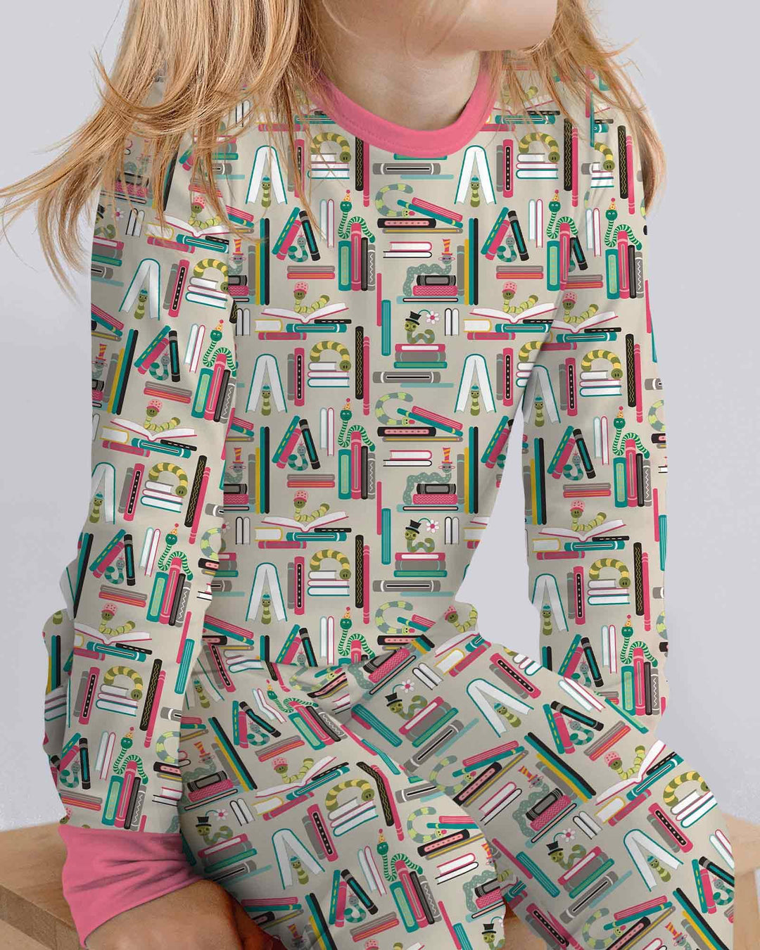 Zweiteiliges Langarm-Pyjama-Set mit Sommerfrüchten