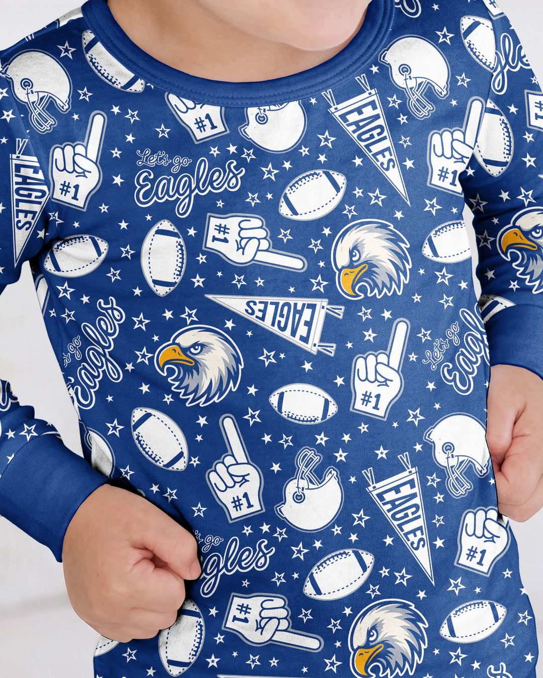 Let's go Eagles Bamboo Two Piece Long Sleeve Pajama Set
