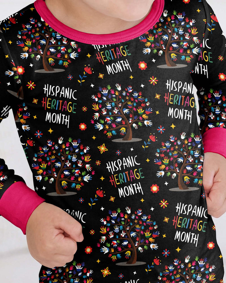 Little Heritage Roots Bamboo Two Piece Long Sleeve Pajama Set