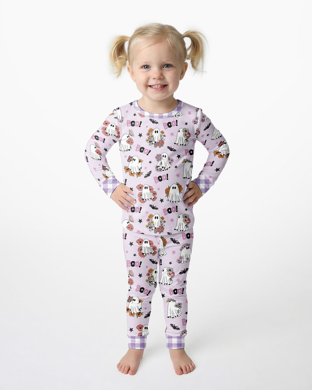 Blooming Boo Crew Bamboo Two Piece Long Sleeve Pajama Set
