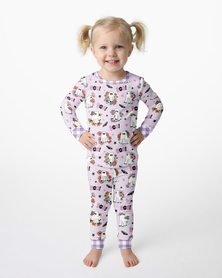Blooming Boo Crew Bamboo Two Piece Long Sleeve Pajama Set
