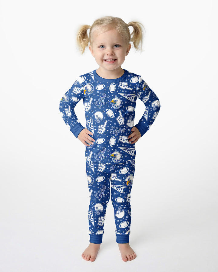 Let's go Eagles Bamboo Two Piece Long Sleeve Pajama Set