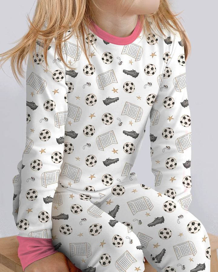 Zweiteiliges Langarm-Pyjama-Set mit Sommerfrüchten
