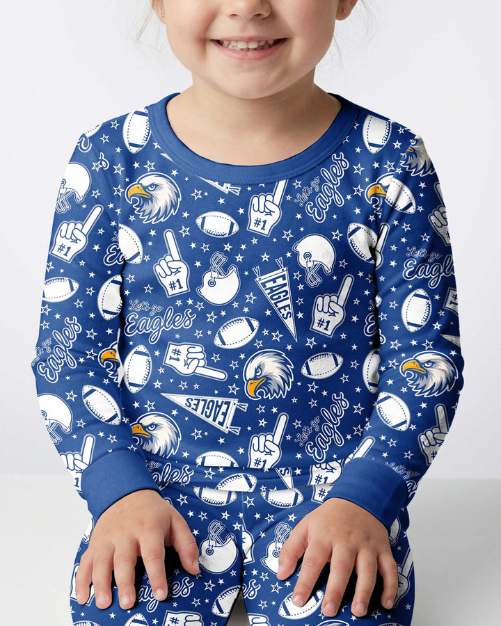 Let's go Eagles Bamboo Two Piece Long Sleeve Pajama Set