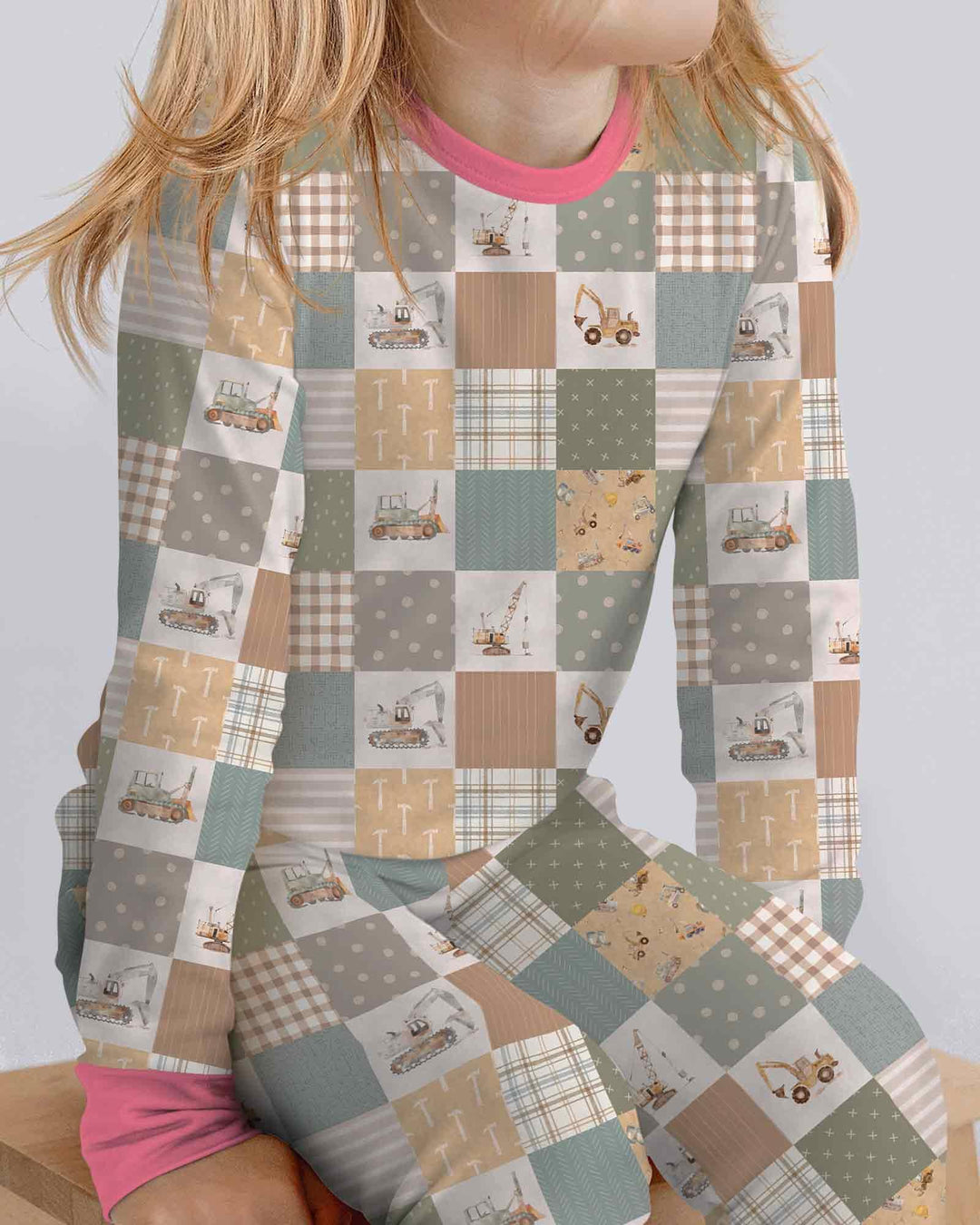 Zweiteiliges Langarm-Pyjama-Set mit Sommerfrüchten
