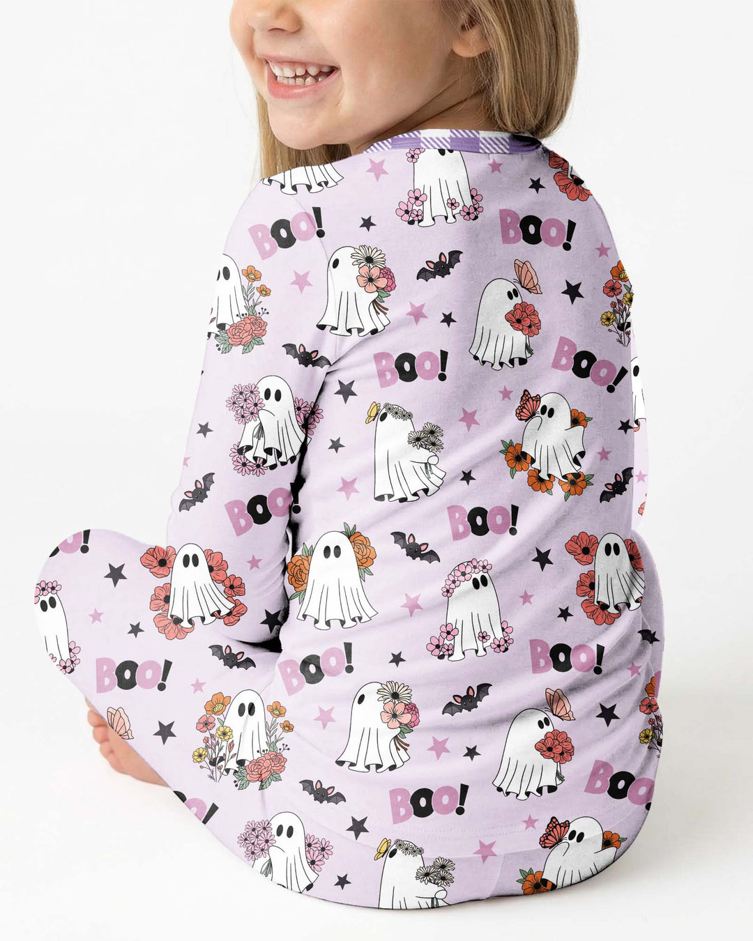 Blooming Boo Crew Bamboo Two Piece Long Sleeve Pajama Set